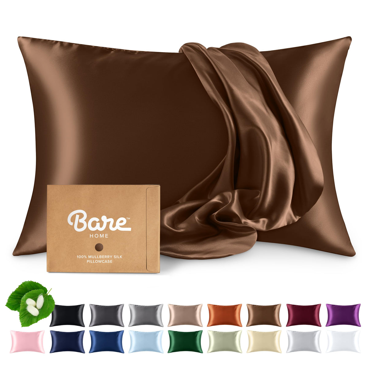Bare Home Silk Mulberry Pillowcases