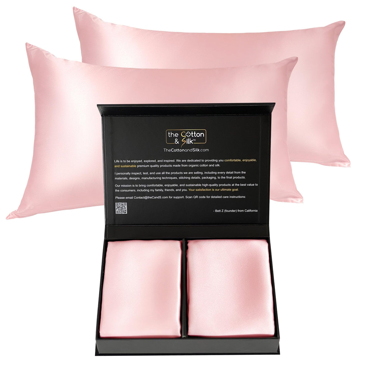 THE COTTON & SILK 22 Momme Mulberry Silk Pillowcase