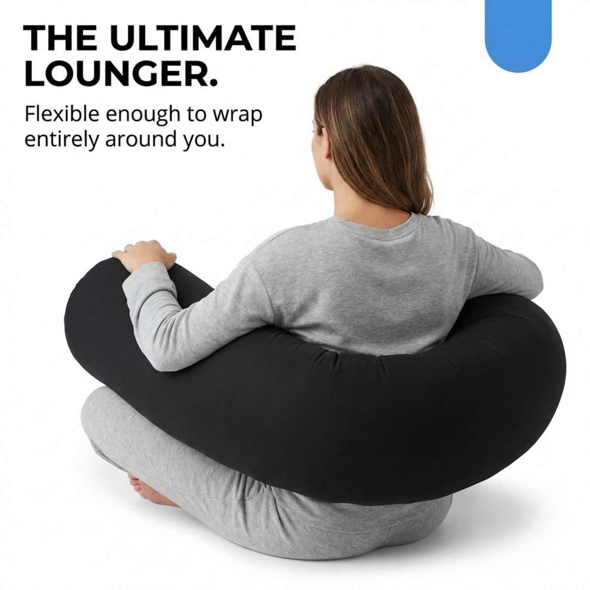 Microbead Body Pillow – Soft Pregnancy Support, 47" × 7"