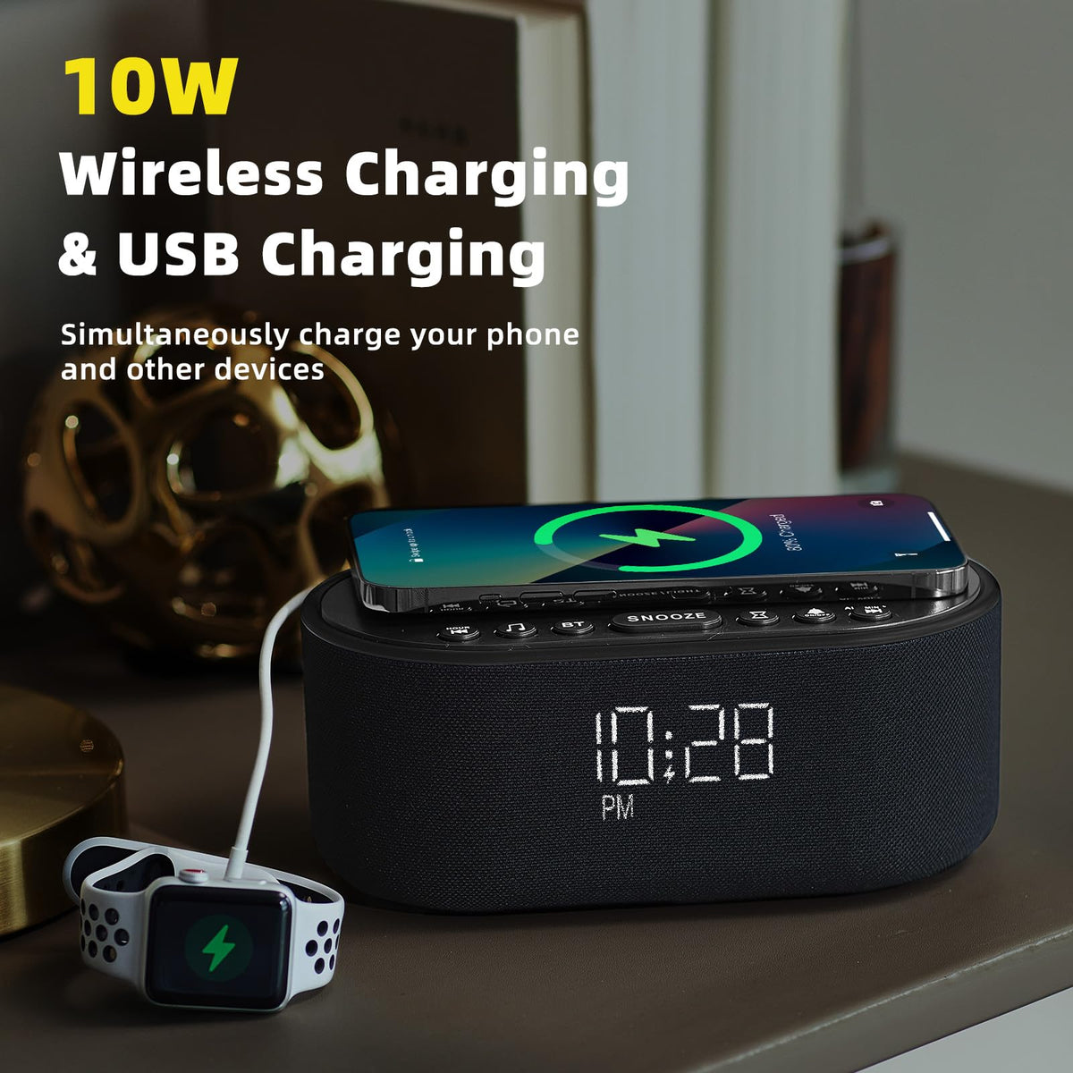 Sound Machine Alarm Clock for Bedrooms