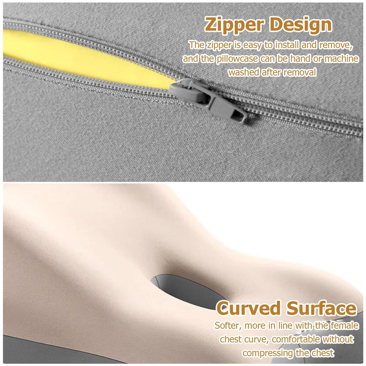 Adjustable Memory Foam Face-Down Support Pillow for Sleeping & Reading