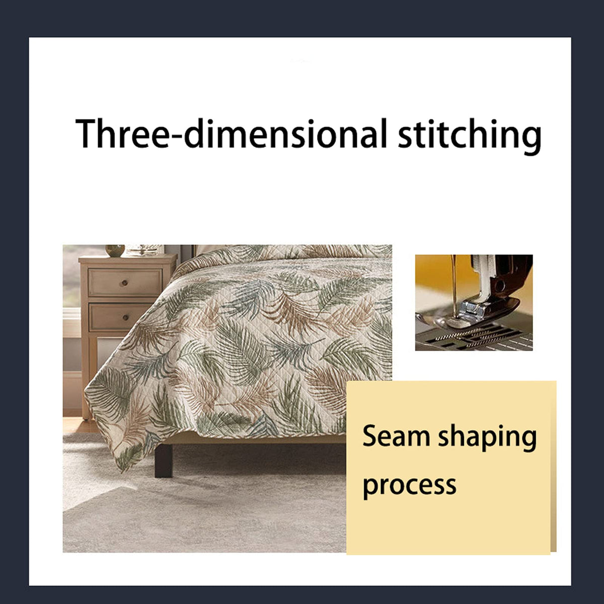 Reversible Cotton Patchwork Coverlet Set – Tropical Design