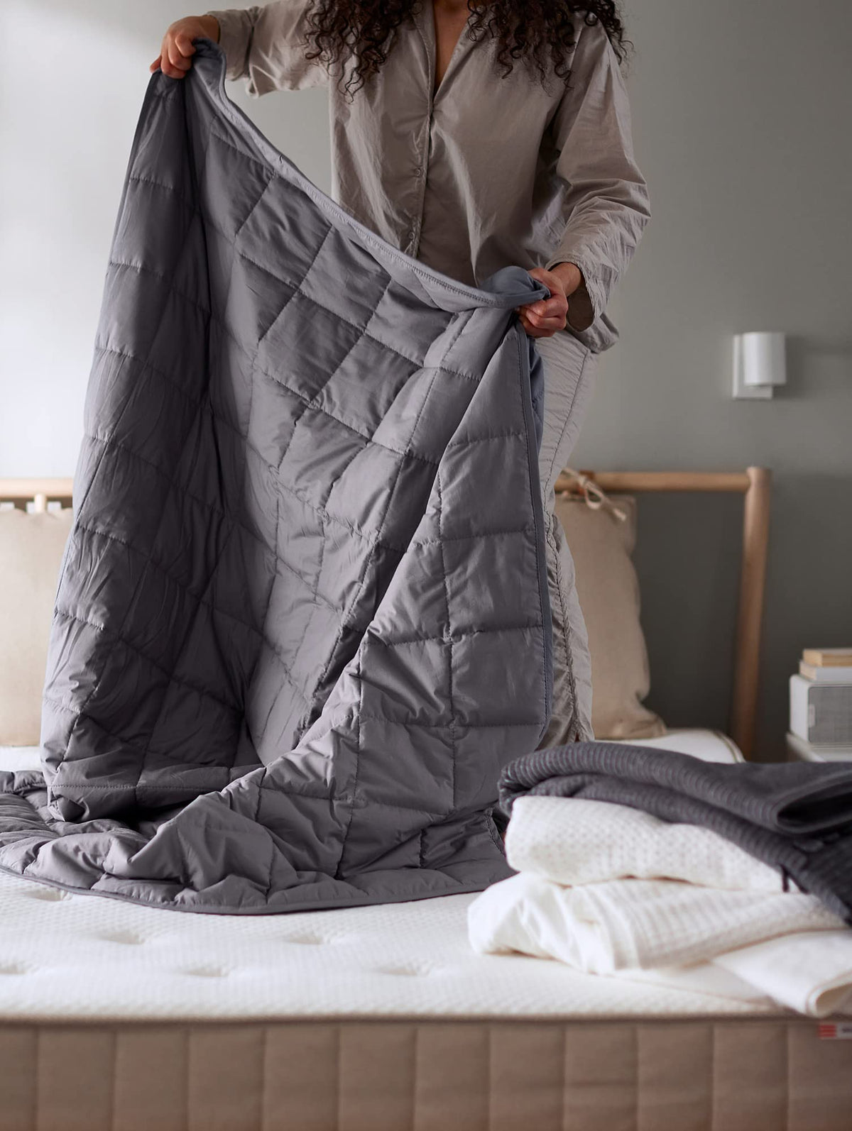 All-Season Weighted Blanket – Dark Grey, 150 × 200 cm, 8 kg