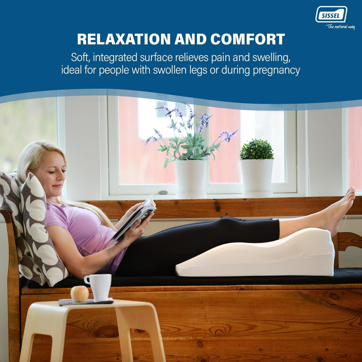 Viscoelastic Leg Elevation Pillow – Large, White