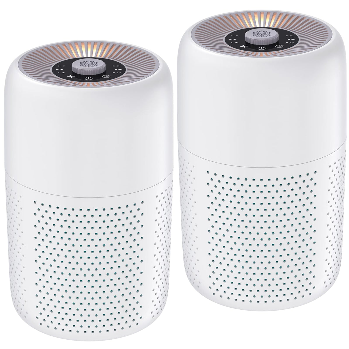 2-Pack Bedroom Air Purifiers with Essential Oil Diffuser & Nightlight