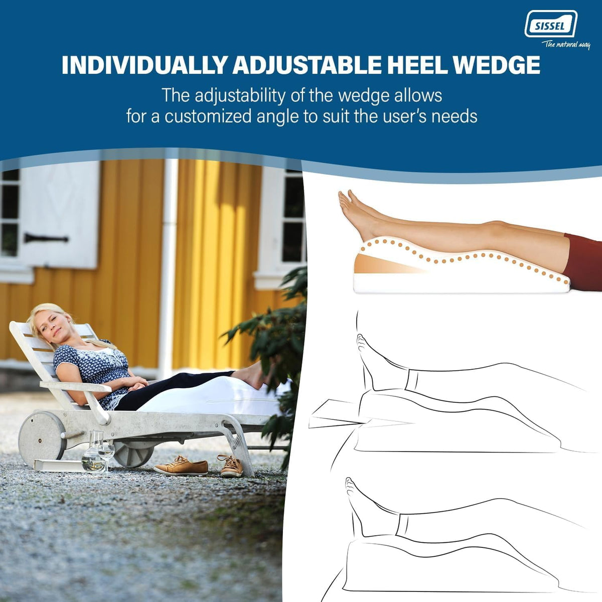 Viscoelastic Leg Elevation Pillow – Large, White