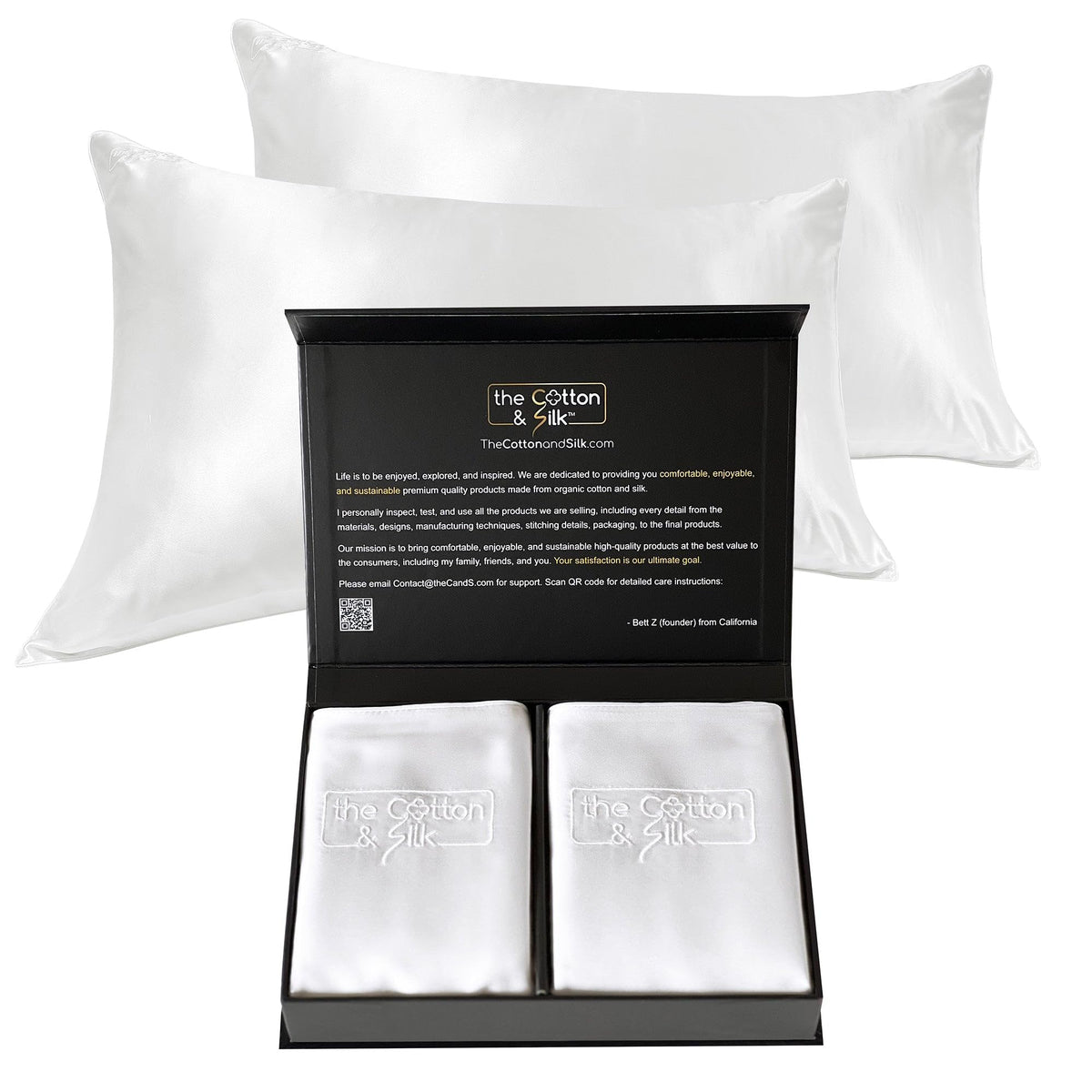 THE COTTON & SILK 22 Momme Mulberry Silk Pillowcase