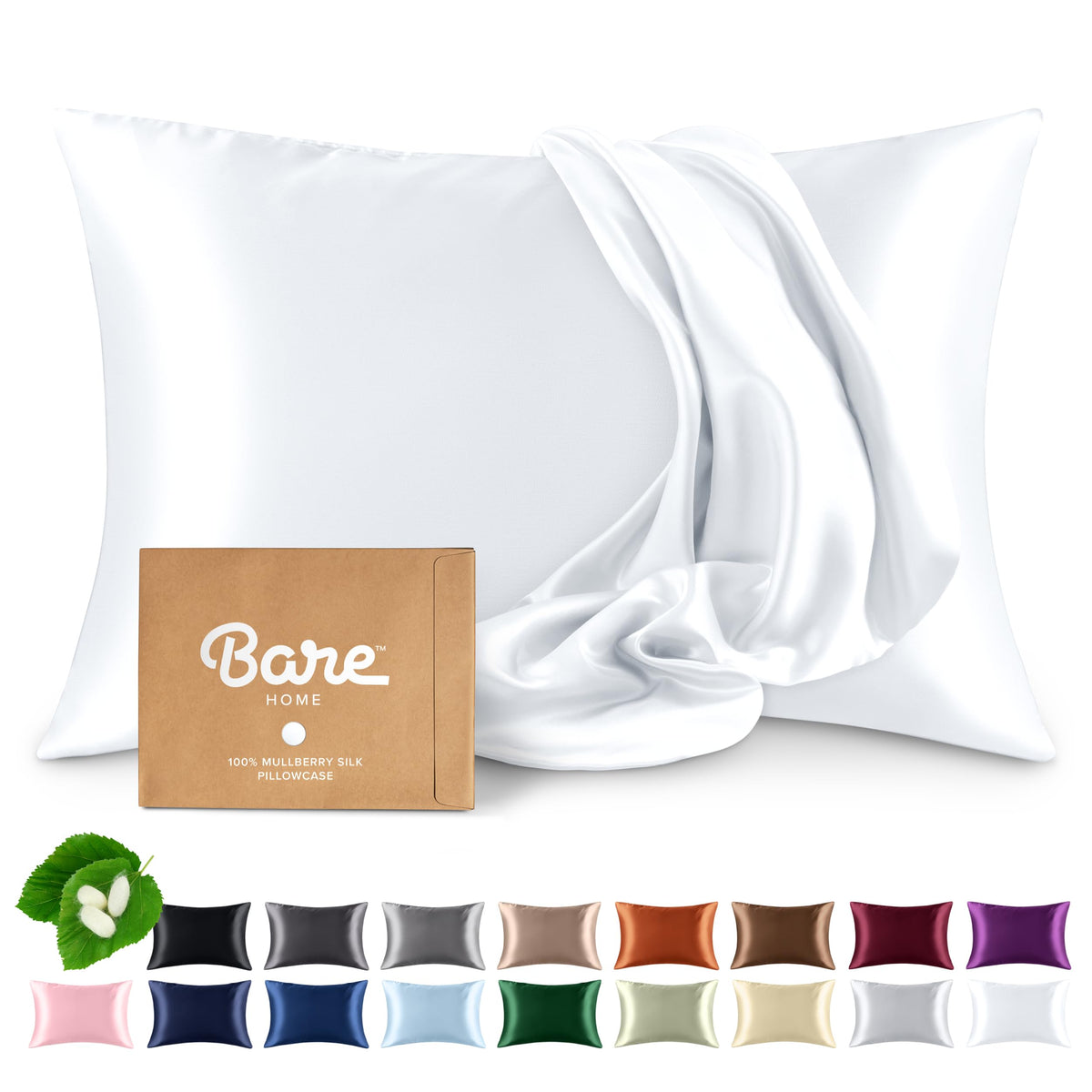 Bare Home Silk Mulberry Pillowcases
