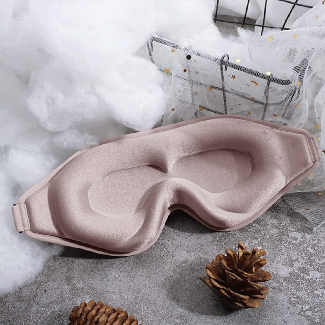 3D Contoured Sleep Mask – Adjustable & Comfortable