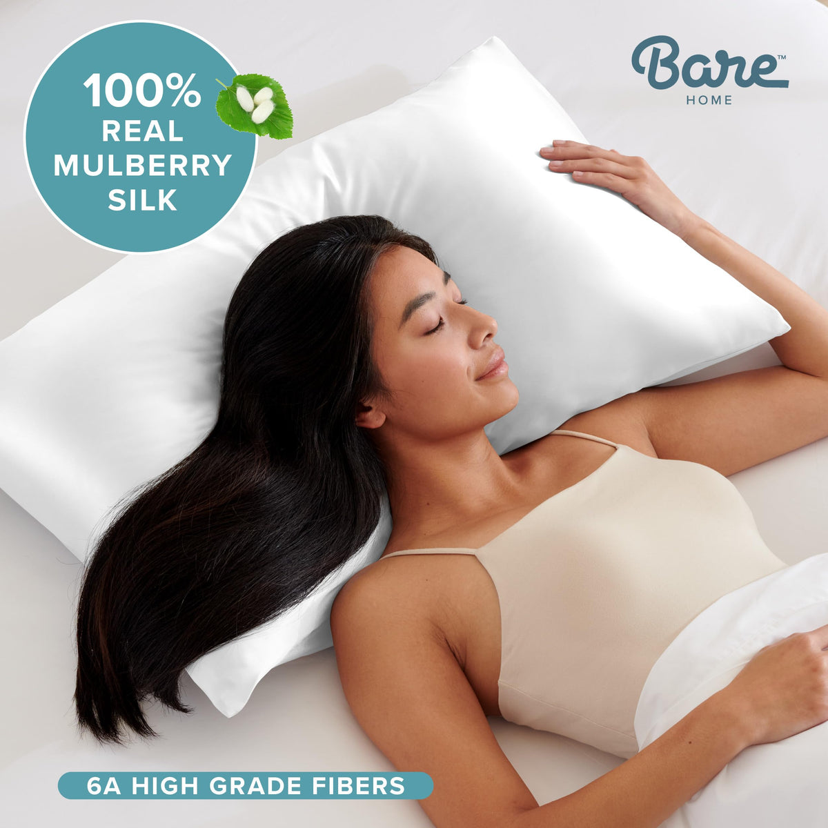 Bare Home Silk Mulberry Pillowcases