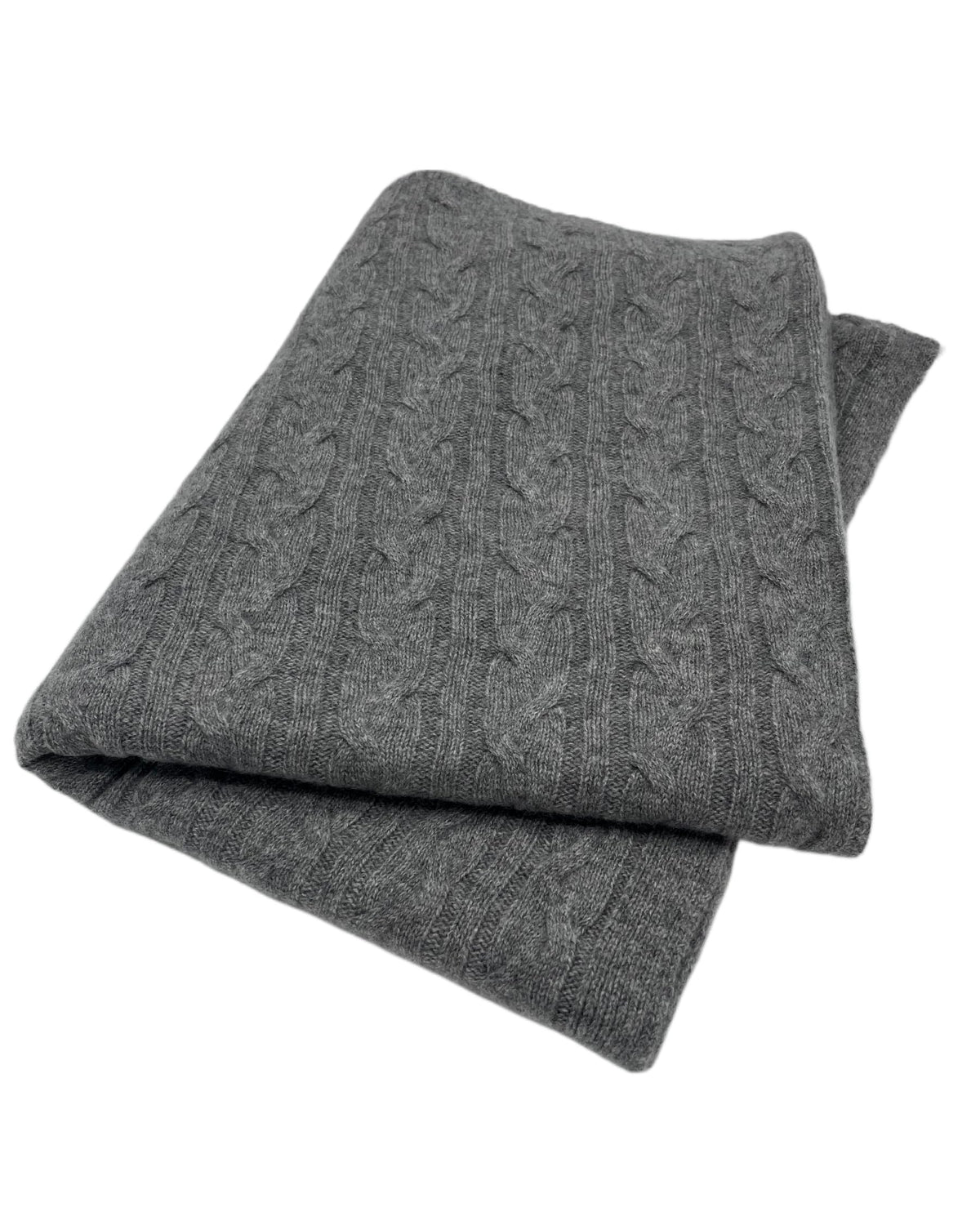 Alashan Cashmere 100% Cashmere Cozy Cable Knit Throw