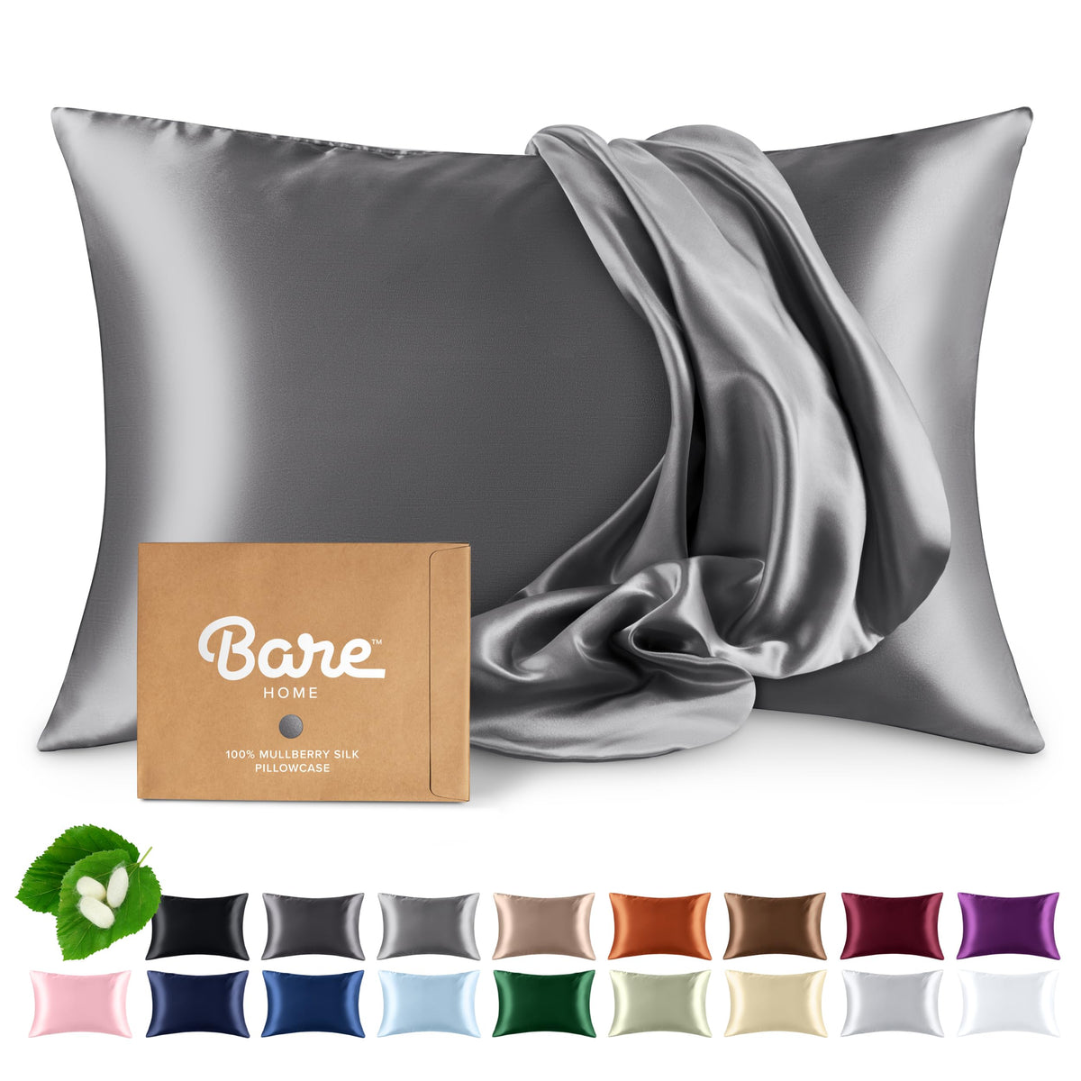 Bare Home Silk Mulberry Pillowcases