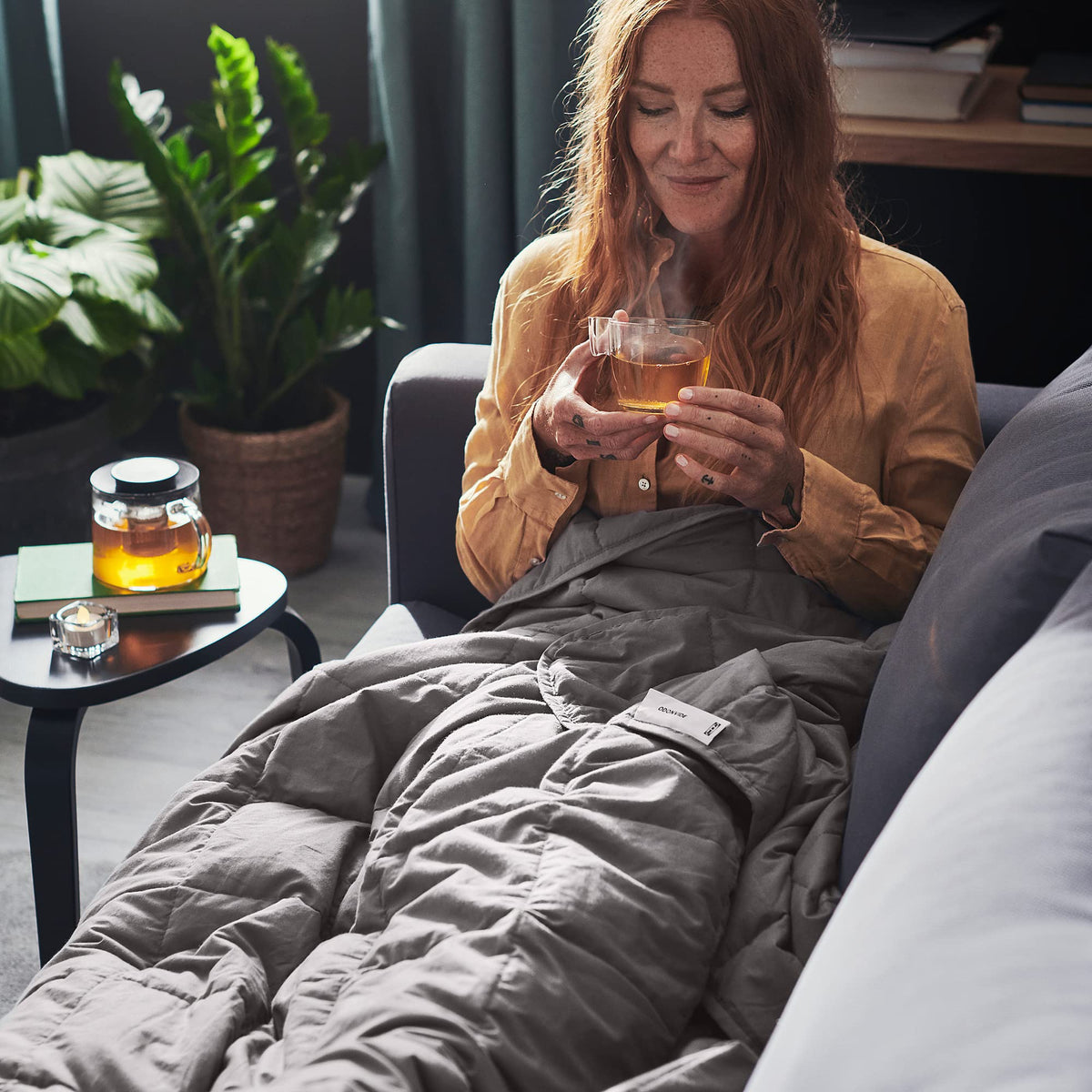 All-Season Weighted Blanket – Dark Grey, 150 × 200 cm, 8 kg