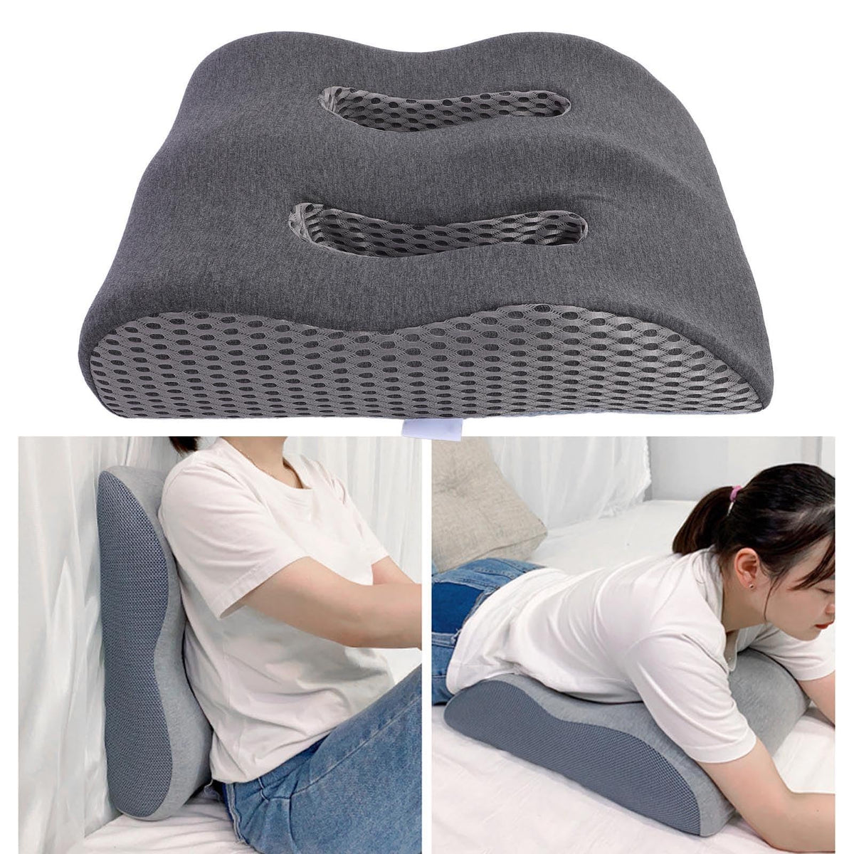 Memory Foam Leg Elevation Wedge Pillow for Knee, Hip & Ankle Support