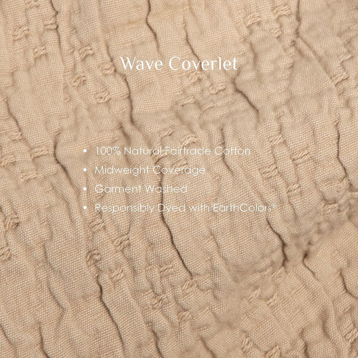 100% Cotton Wave Coverlet – Prewashed Midweight Bedspread