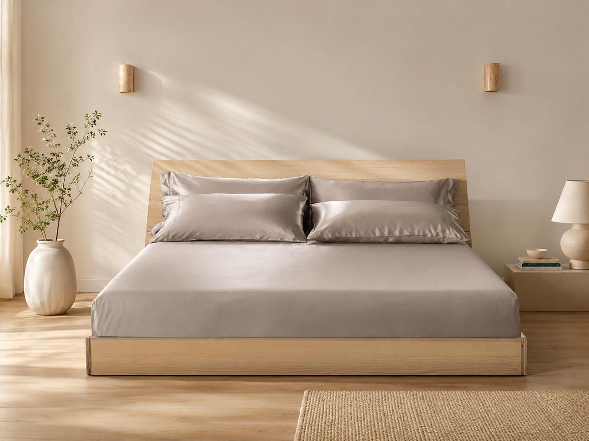 100% Mulberry Silk Fitted Sheet Set